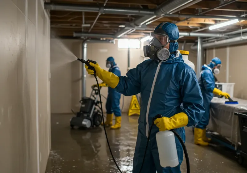 Basement Sanitization and Antimicrobial Treatment process in Paden City, WV